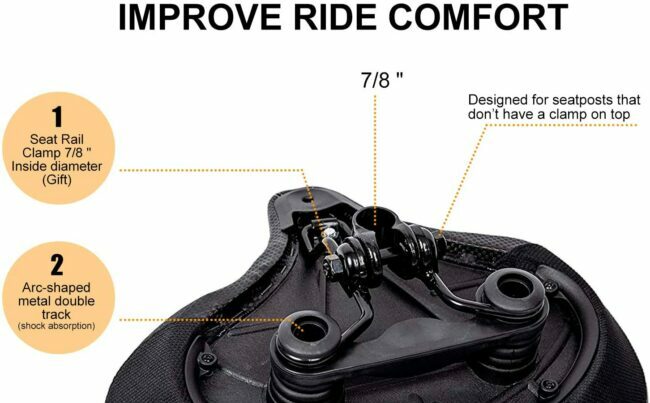 Comfortable Wide Bike Seat design