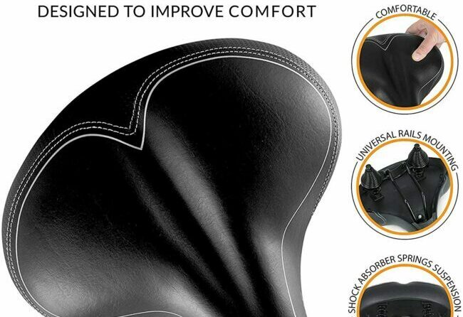 Comfortable road bike seat - Oversized Bike Saddle.