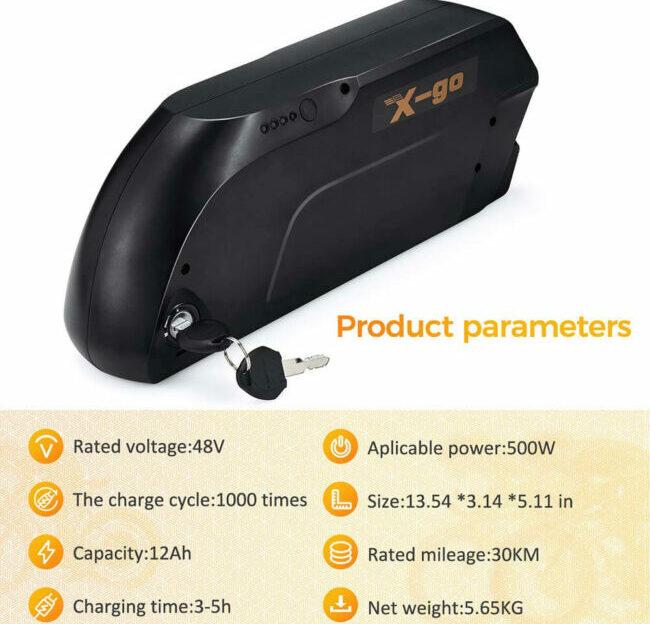 The best affordable quality battery - Xgo 48V E-bike Battery 12Ah Li-ion Battery for sale