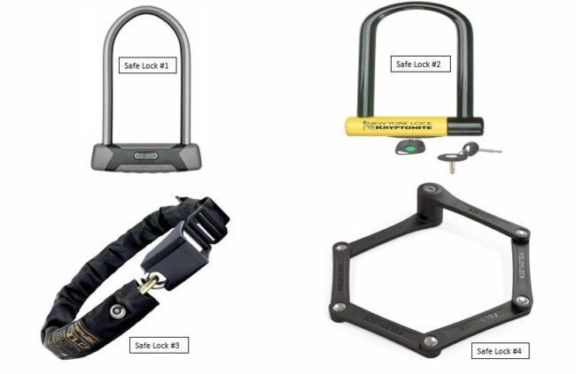 Best safe lock brands - Abus, Kryptonite, Hiplok, Seatylock.