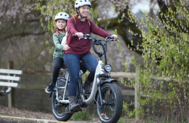 Riding Rad Runner Plus as the featured image for Rad Runner Plus - the best affordable electric utility bike post.