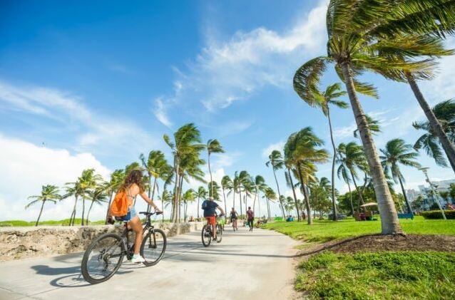 Cycling near St Pete Beach as the featured image for NEZA F-1 E-Bike - The Most Affordable Long Range E-Bike post.