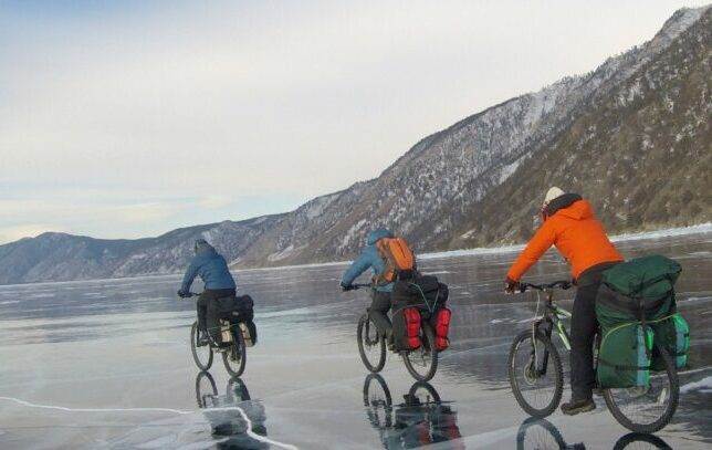 Cycling on Lake Baikal as the featured image for LIV ROVE E+ 2021 - The Best Affordable Mid-Drive E-Bike post.