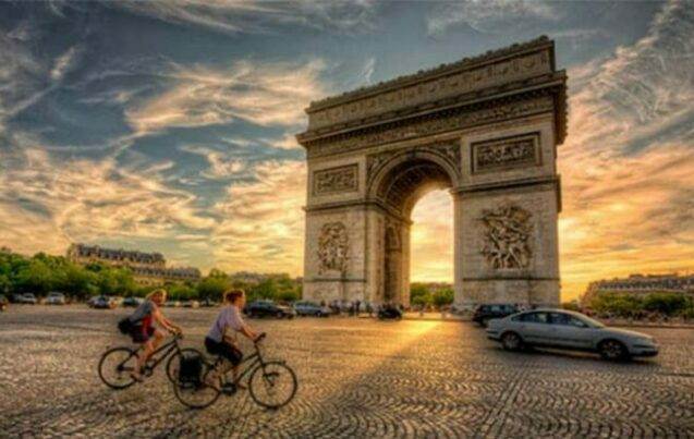 Cycling in Paris as the featured image for TOWER Beach Bum 2 - The Best Affordable Premium E-Bike post.