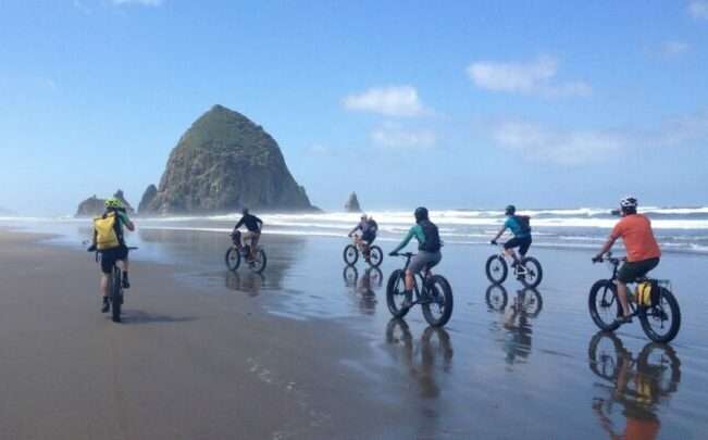 Fat Tire Beach Riding as the featured image for ENGWE ENGINE PRO - The Best Affordable All Terrain E-Bike posts.