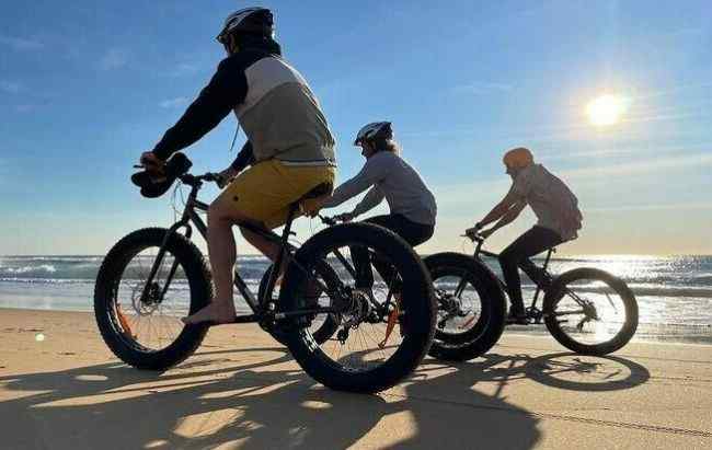 All terrain e-bikes are best used for the beach, touring with friends;