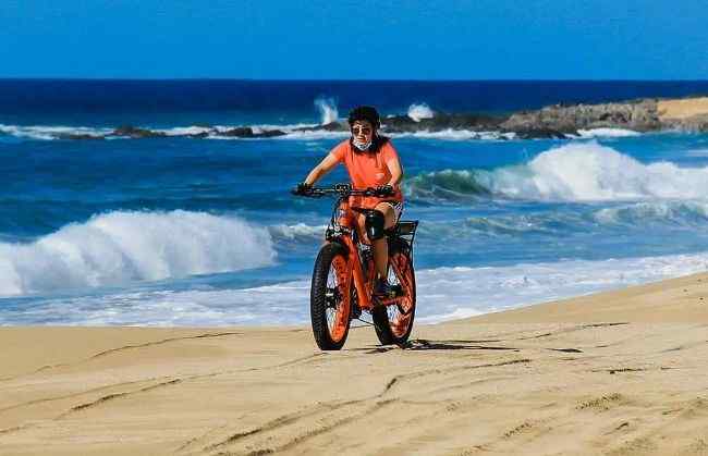 Beach exploring with fat tire e-bikes is safe and fun.