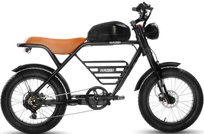 HAOQI RHINO - The best moped e-bike replace your motorcycle due to its features of high 96 Nm torque motor and long-range battery support 90 mile range.