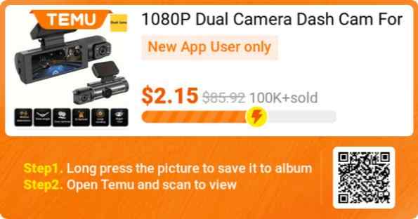 1080P Dual Camera Dash Cam, Cars With IR Night Vision, Loop Recording, Wide Angle Lens - 3.16 Inch IPS Screen. Overall Ratings, 4.6 out of 5.0 , 15,755 reviews.