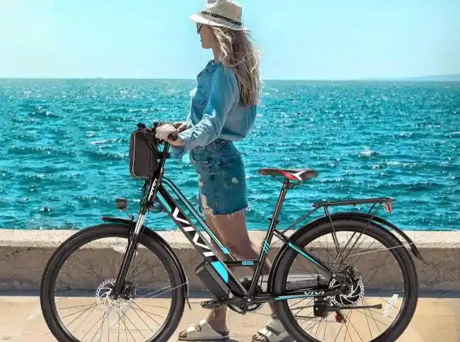 The bike's arc low-frame design, inspired by European baroque style, makes VIVI MT26GUL easy to mount and dismount, enhancing convenience and accessibility.